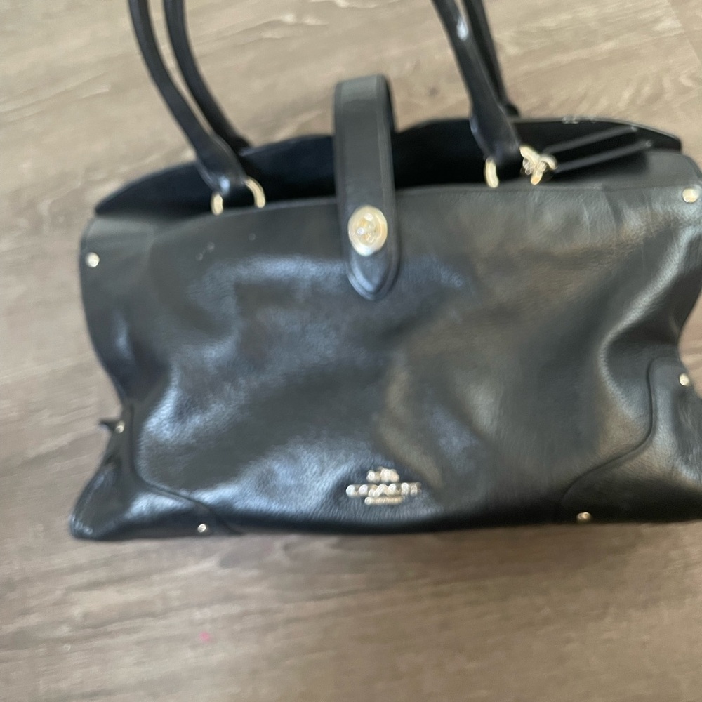 Black coach handbag